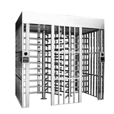 qualité  One Full Height Fingerprint Security Entry Gate Turnstile Double Door Security Pedestrian Gate usine