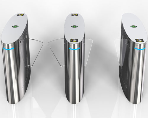 qualité  Modern Automatic Flap Access Control Turnstiles RFID Sensor Wing Barrier Gate For Subway Station Indoor/Outdoor Pedestrian Turnstile Gate usine