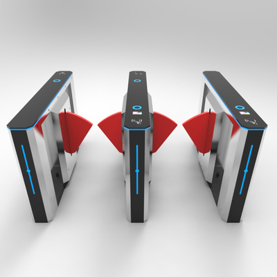 durable 304 stainless steel flap turnstile barrier gate turnstile gate hot new product using QR code infrared automatic flap barrier