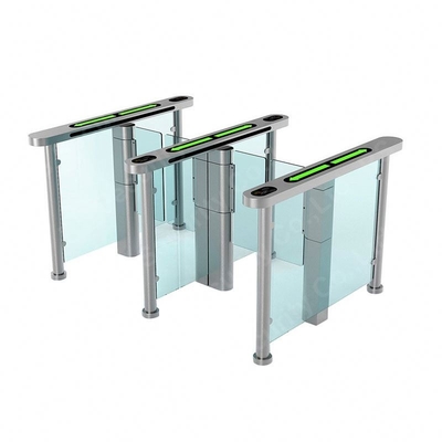 Access Control Glass Entrance Turnstile 304 SS Wide Gate Swing Barrier Turnstile Gate For Wheel Passing